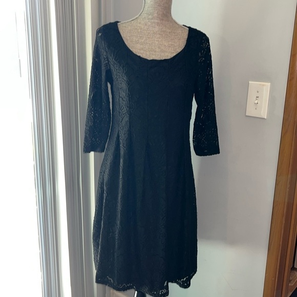 Ny Collections Size Large , NY Collection Black  Lace Dress XLAD0228 - Picture 1 of 5